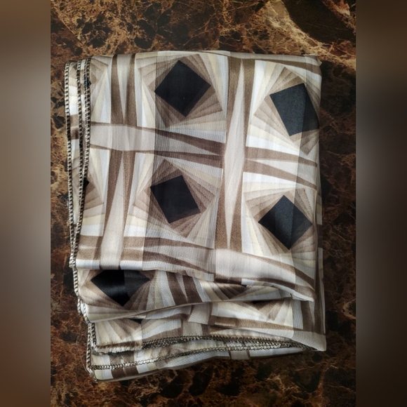 4 Women's Silky Sheer Scarves Scarf Wrap - Picture 5 of 13